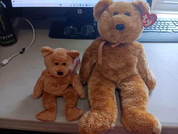 Ty Beanie Babies And Buddies Cashew The Brown Bear, 2 Piece Set