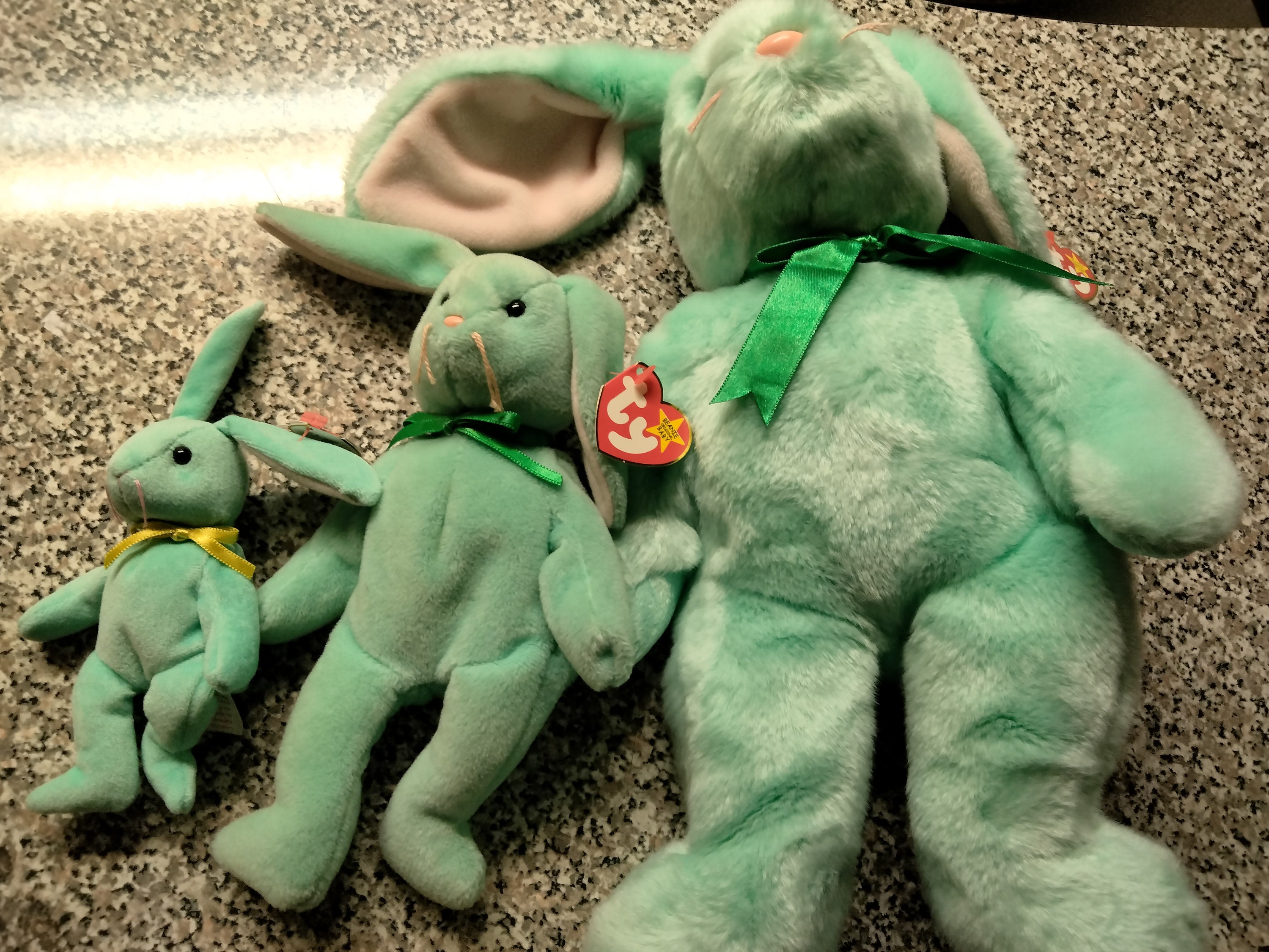 Ty Beanie Babies Buddies y Basket Beanies Hippity The Green Bunny Rabbit Juego de 3 piezas Beanie Baby con etiqueta de ERROR SUFACE y ORIGINAL Etsy Mexico