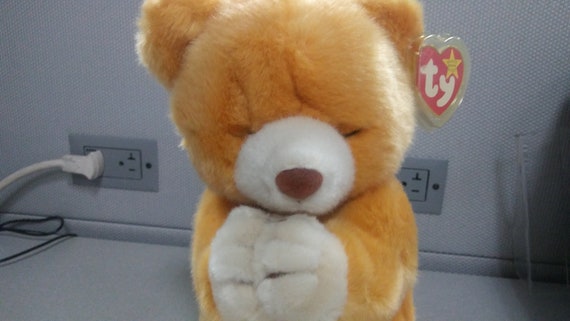 Ty Beanie Buddies Hope the Praying Amber plush bear