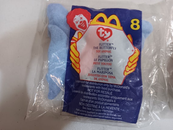 Ty McDonald's Teenies Flitter The Colorful Butterfly (still in original Happy Meal Plastic Packaging)