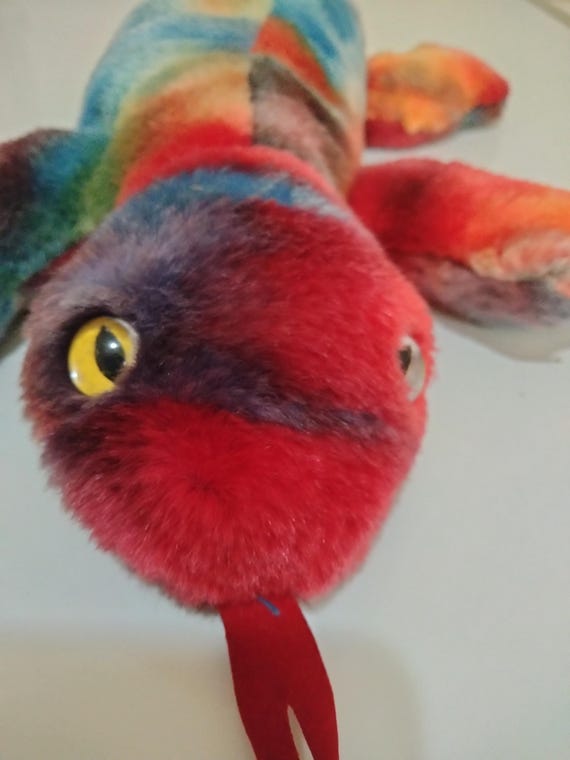Ty Beanie Buddies Lizzy The Tye Dyed Colorful Lizard (No Hangtag, In The 2nd Chance Beanies Section)