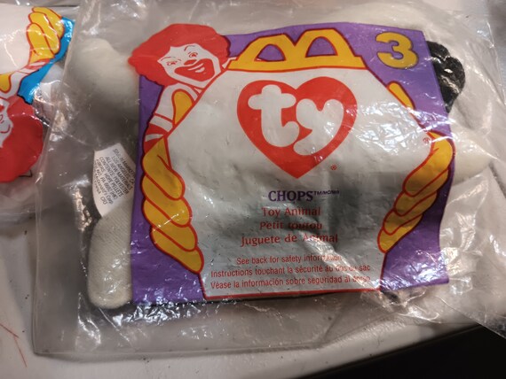 Ty McDonald's Teenies Chops The Lamb (still in original Happy Meal Plastic Packaging)