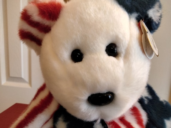 Ty Beanie Buddies SPANGLE The American Stars And Stripes Red, White And Blue Bear