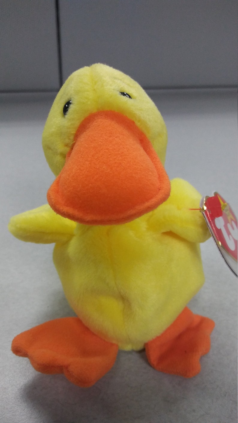 Ty Beanie Babies Quackers the Yellow Duck With Orange Feet and Etsy