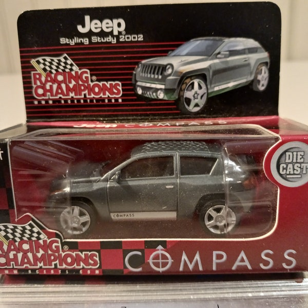 Racing Champion Styling Study 2002 Gray Jeep Compass Diecast SUV Collectible Toy Jeep Car