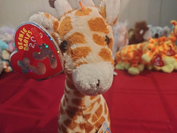 Ty Beanie Babies Topper The Brown And Beige Spotted Giraffe (Small Eye Version)