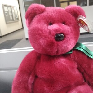Ty Beanie BUDDIES Cranberry, the Cranberry Bear (from the beanie babies/buddies collection)