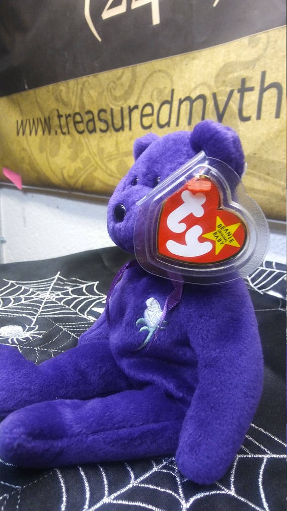 Ty Beanie Babies Princess the Purple Bear Etsy