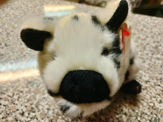 Ty Beanie Babies Stubby The Black And White Pig