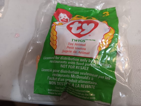 Ty McDonald's Teenies Twigs The Giraffe (still in original Happy Meal Plastic Packaging)