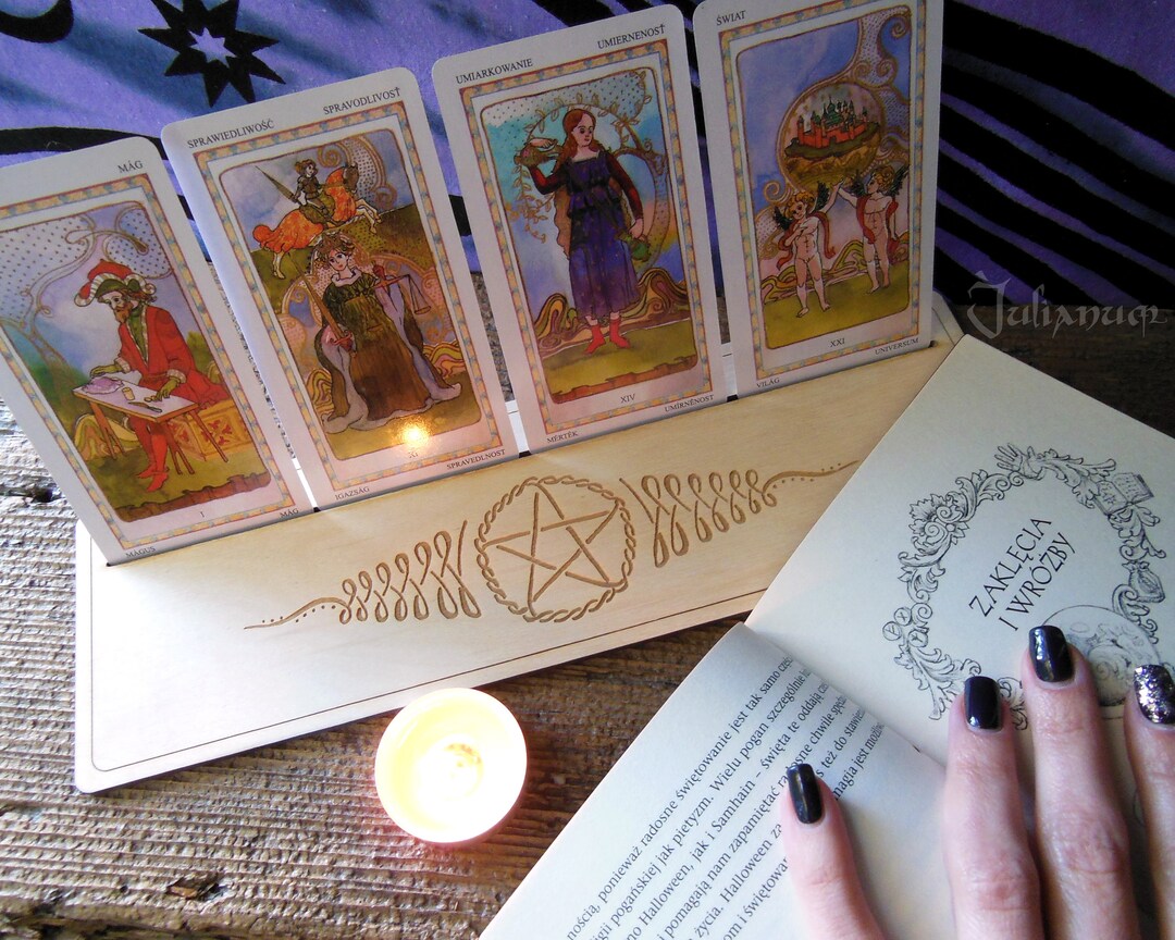 Wooden Tarot Card Holder Tarot Stand Oracle Holder Oracle Etsy