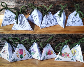 Paquete de adornos DIY Ostara, decoración Ostara imprimible, decoración Ostara descargable, decoración wiccan, altar Ostara, conjunto de impresión de altar Ostara