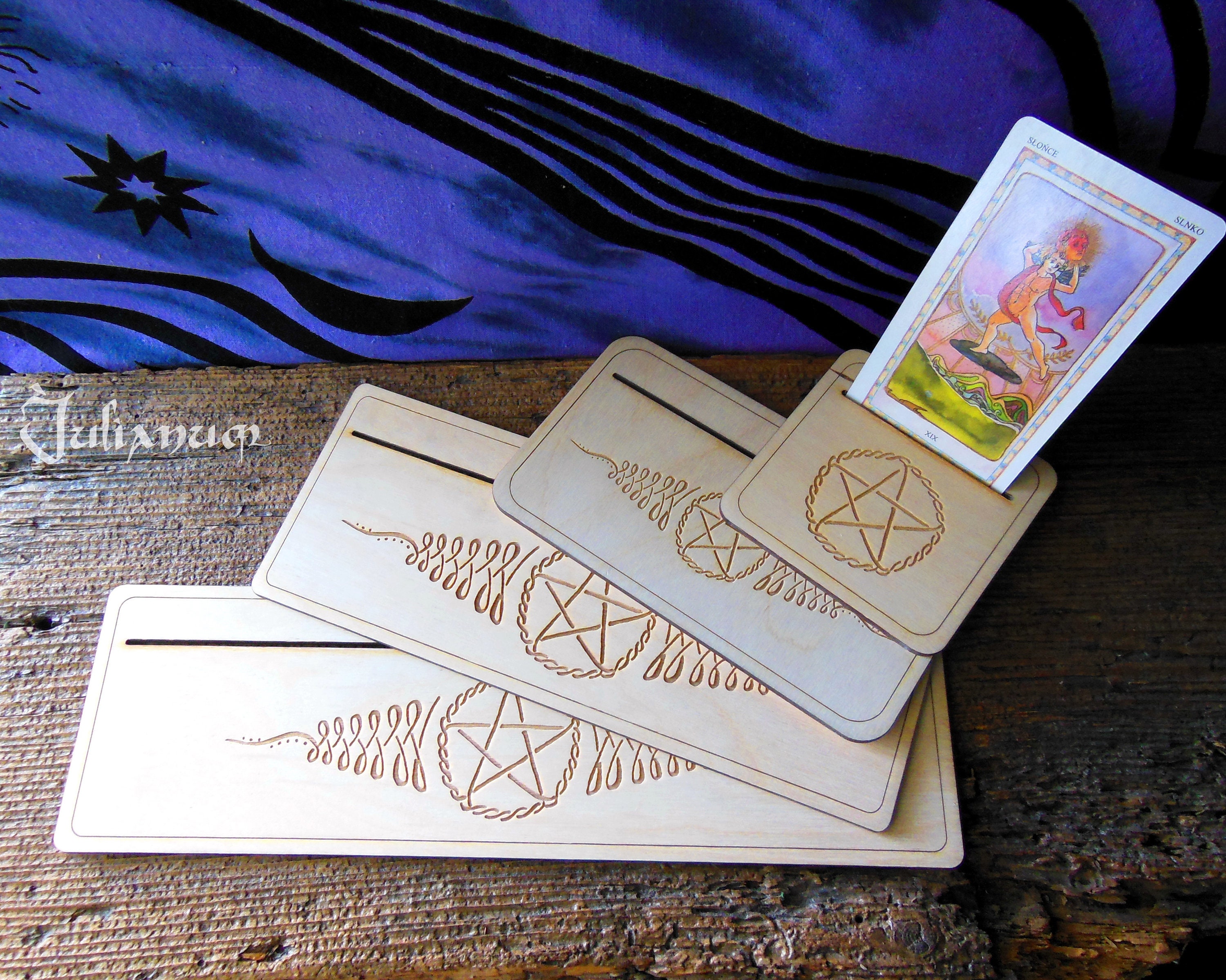 Wooden Tarot Card Holder Tarot Stand Oracle Holder Oracle Etsy