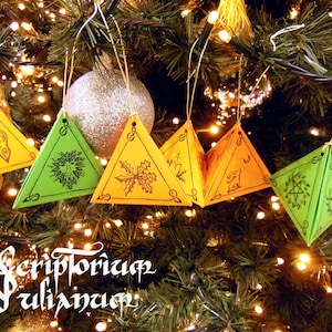 DIY Wiccan Yule ornaments, printable Yule decoration, downloadable Yule decor, pagan decor, Wicca ornaments, pagan art, Wiccan decor