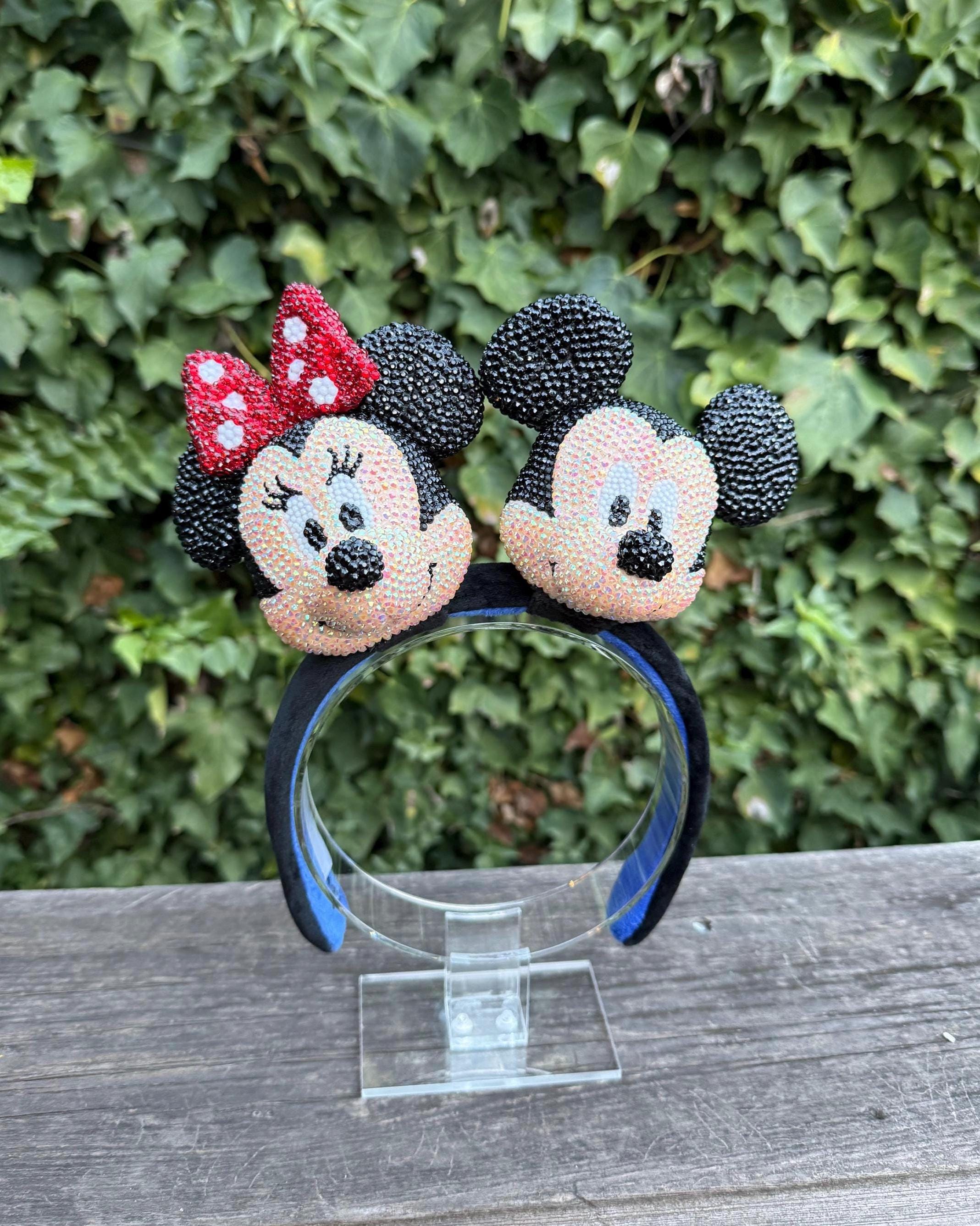 Rhinestone Mickey Ears - Etsy