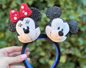 Crystal Mickey Head: Handmade Disney Ears Mickey Mouse Crystal Ears - Etsy main image 2