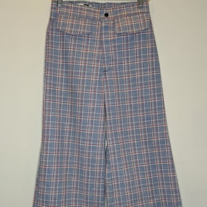 Blue Plaid Bell Bottom Pants Chest King image 1