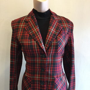 Rosecrest Wool Plaid Ladies Jacket Vintage 1950&#39;s