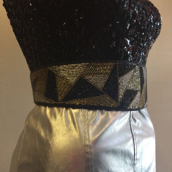 Vintage 1980s Paolo Vico Beaded Belt - image 6
