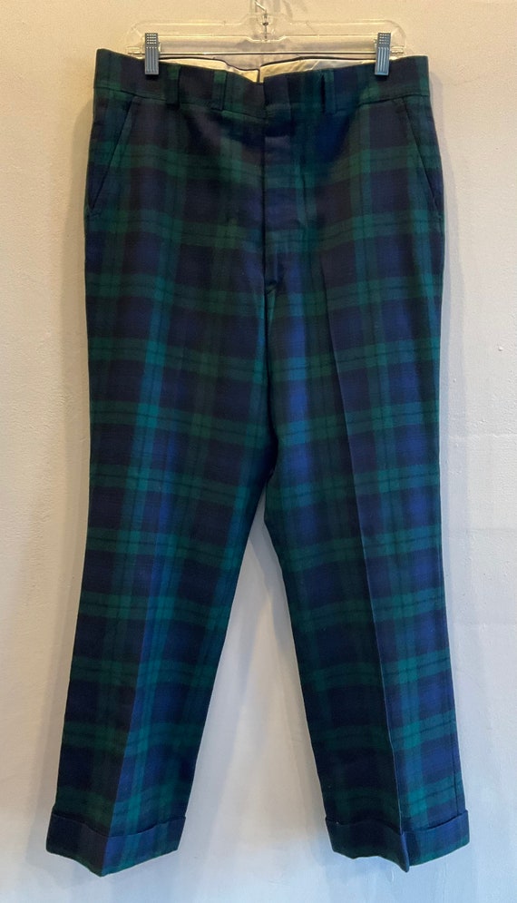 L.L. Bean Wool Plaid Trousers Vintage