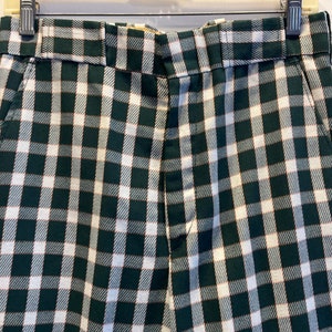 BellBottom Plaid Pants with Cuff