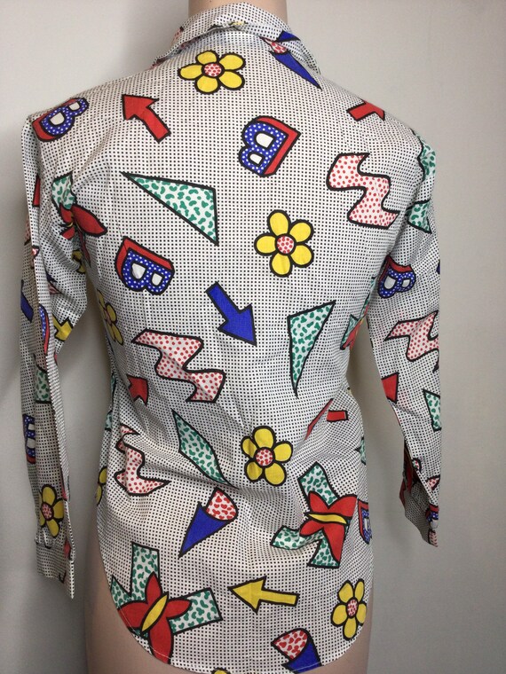 1960s Blouse Vintage Ladies Pop Art by Sea Crest - image 7