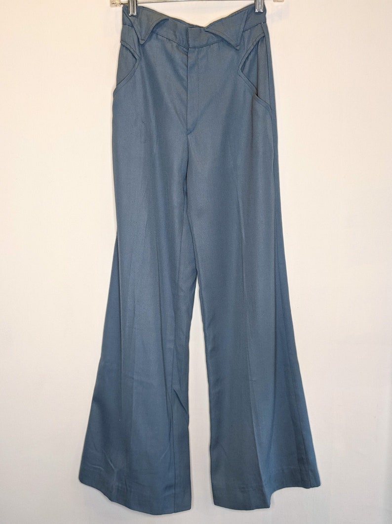 1970s Bell Bottom Pants Size 7 image 1