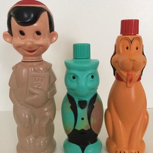 Pinocchio and Jiminy Cricket and Pluto Soaky Toy 1960&#39;s Colgate Palmolive