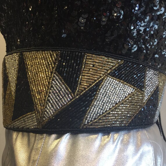 Vintage 1980s Paolo Vico Beaded Belt - image 3