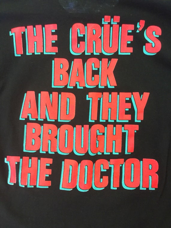 Motley Crüe Rock Tee Shirt Dr. Feel Good 1989 - image 5