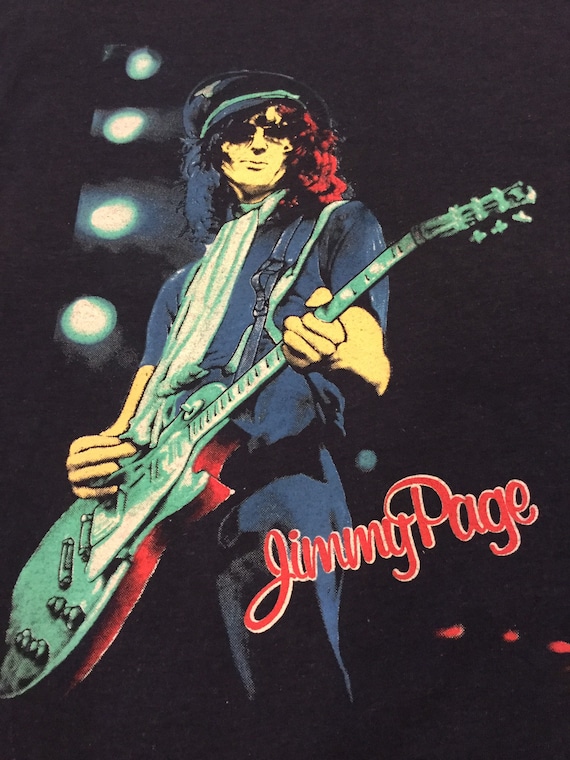 Jimmy Page Vintage 1986 Tee Navy Blue Tag Size L