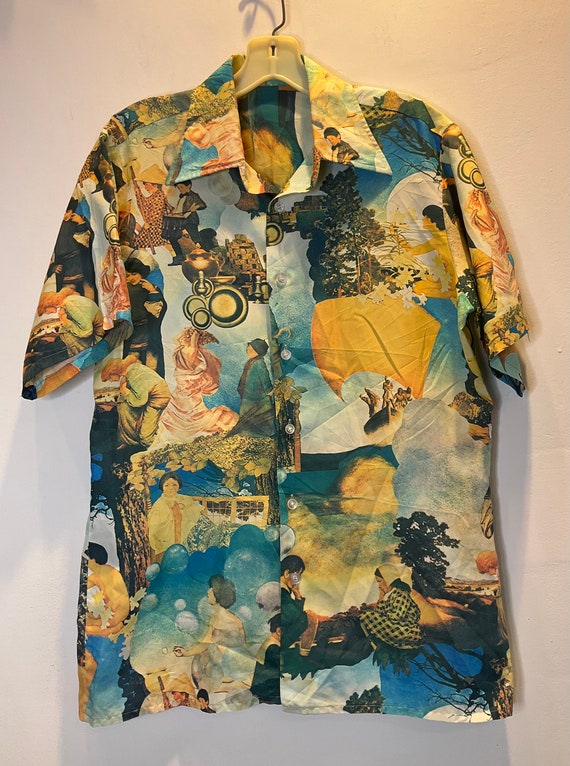 1970s Picture Shirt Maxfield Parrish Disco - image 2