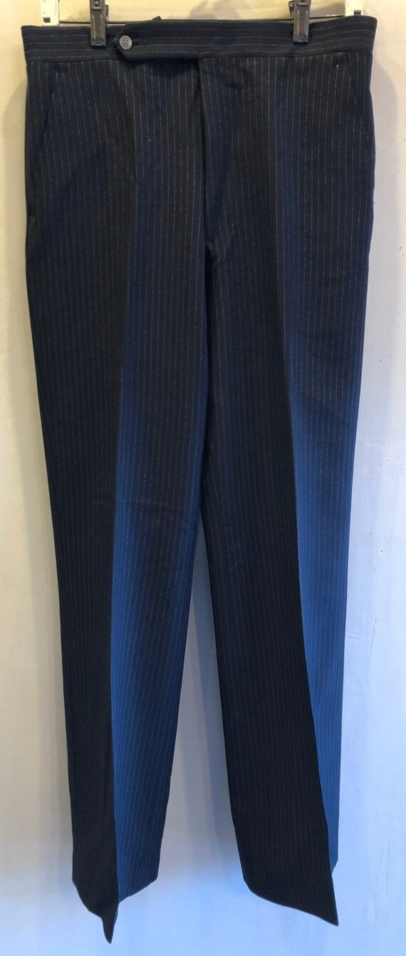 mens navy blue pinstripe pants