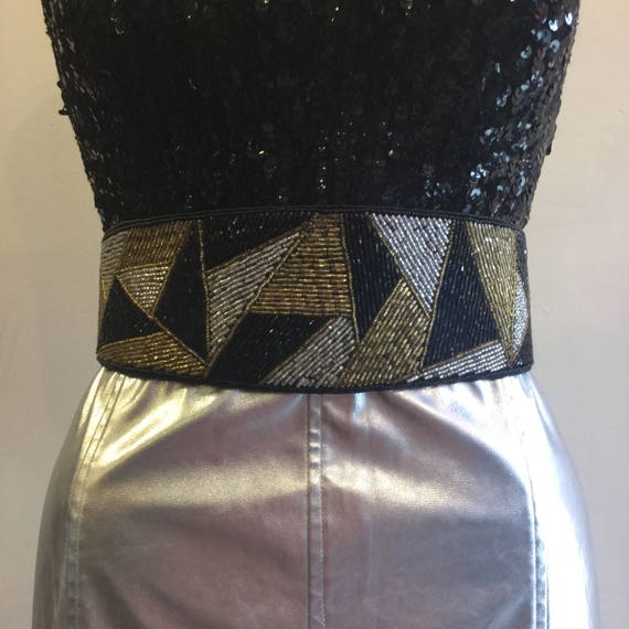 Vintage 1980s Paolo Vico Beaded Belt