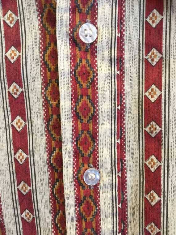 La Strada Poly-Cotton Patterned Button Down Shirt… - image 3