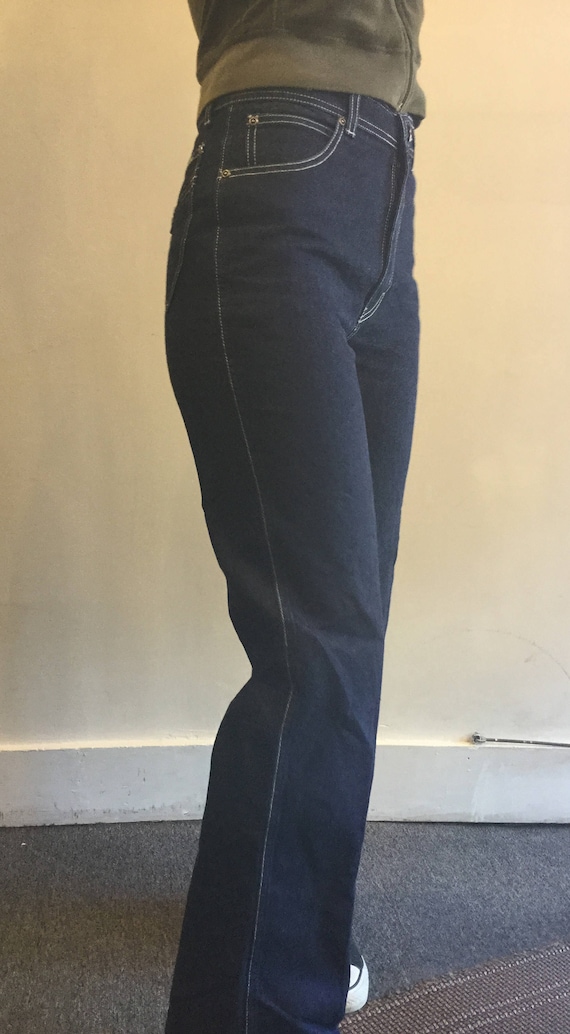 Seattle Blue Denim Jeans Vintage 1970s High Waist