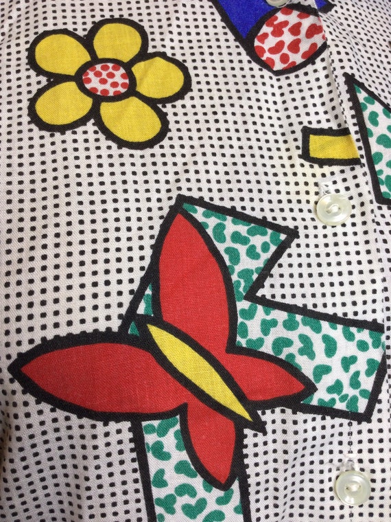 1960s Blouse Vintage Ladies Pop Art by Sea Crest - image 4