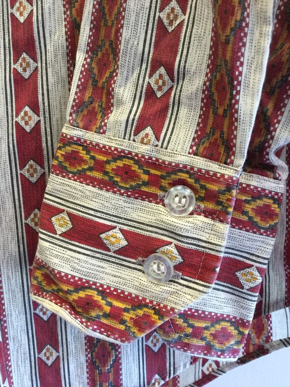 La Strada Poly-Cotton Patterned Button Down Shirt… - image 6