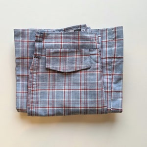 Blue Plaid Bell Bottom Pants Chest King image 8