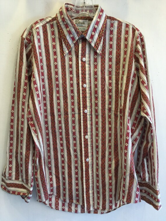 La Strada Poly-Cotton Patterned Button Down Shirt… - image 2
