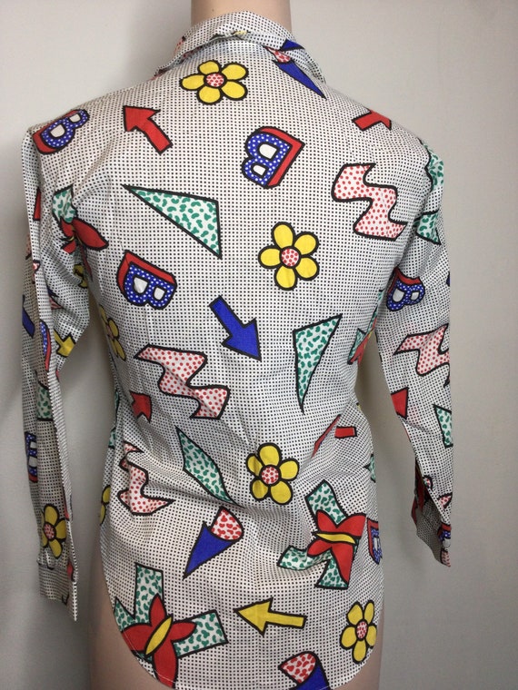 1960s Blouse Vintage Ladies Pop Art by Sea Crest - image 3