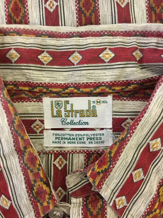 La Strada Poly-Cotton Patterned Button Down Shirt… - image 4