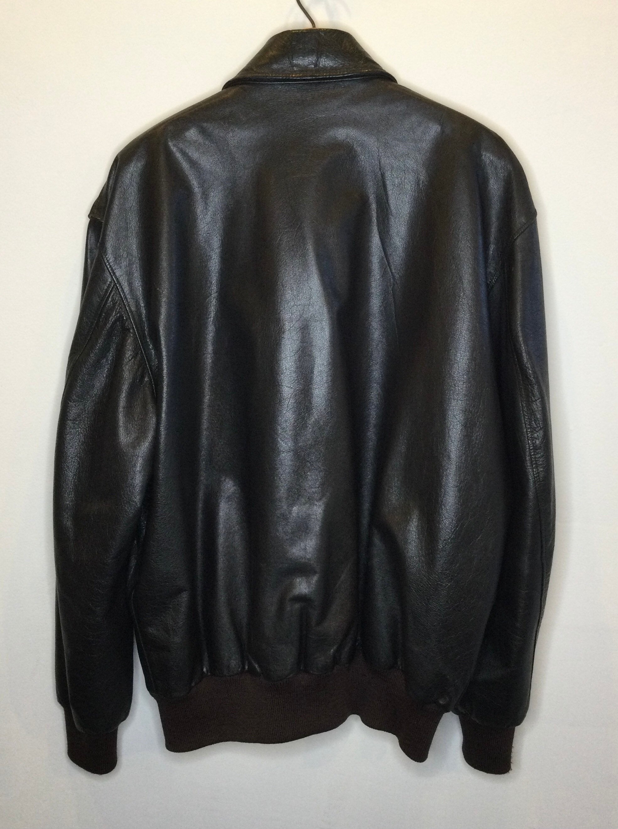Vintage L.L. Bean Leather Bomber Jacket Size 46 - Etsy Vintage L.L. Bean Leather Bomber Jacket Size 46 - Etsy
