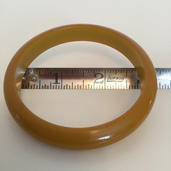 Bakelite Bangle Bracelet Olive Color - image 6