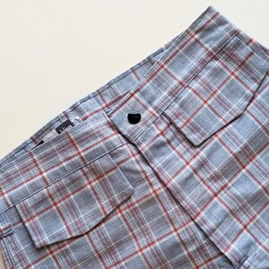 Blue Plaid Bell Bottom Pants Chest King image 3