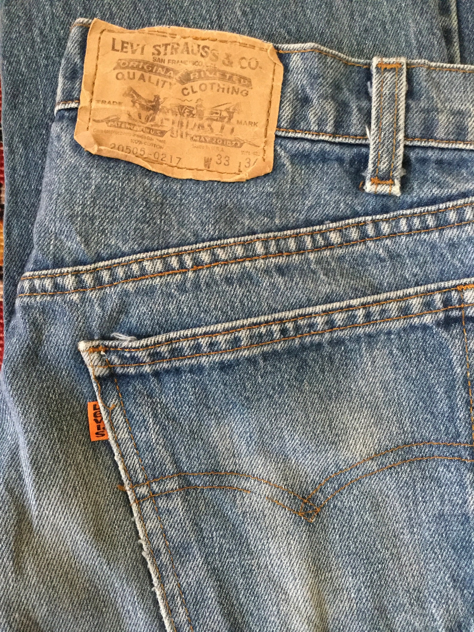 Levi Denim Jeans High Waisted Orange Tag - Etsy