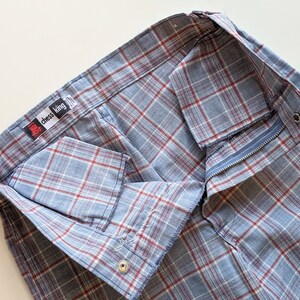 Blue Plaid Bell Bottom Pants Chest King image 4