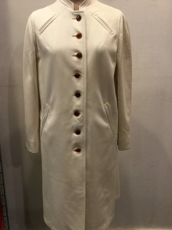 Imperméable Vintage Misty Harbor - Fabriqué Aux USA, Taille M, Beige, Laine, état Très Bon