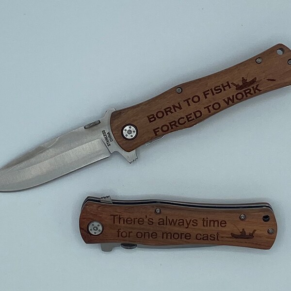 Wood Handle Knife Etsy