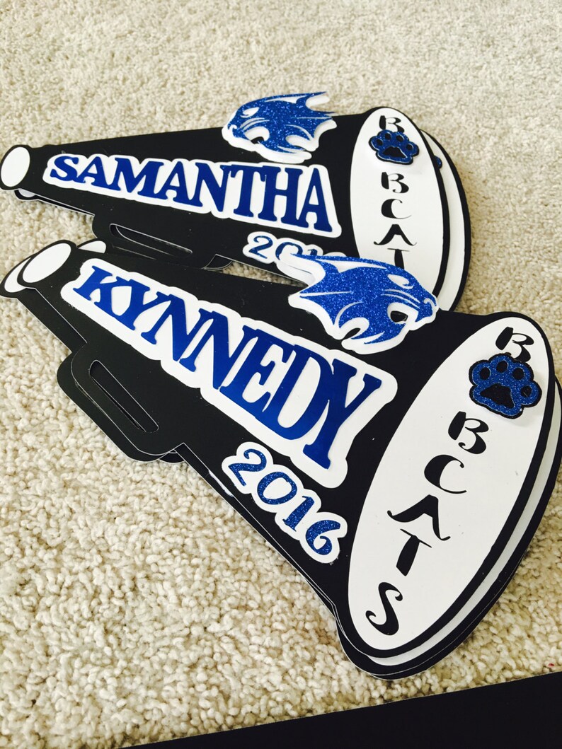 Cheer megaphone door signs | Etsy